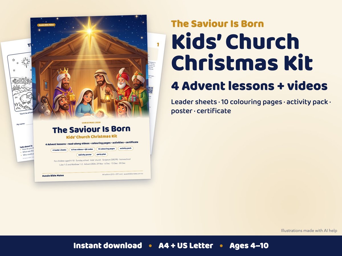 Kids' Church Christmas Kit: four Advent lessons, colouring pages, activity pack and nativity poster